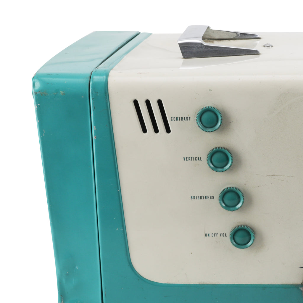 Turquoise / Cream Vintage Television