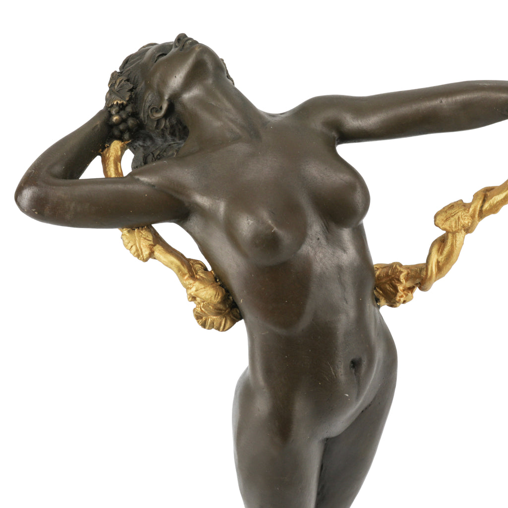 Solid Metal Bronze / Gold Female Sculpture (A+D)