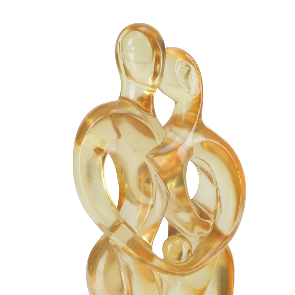 Yellow Acrylic Lovers Sculpture (A+D)