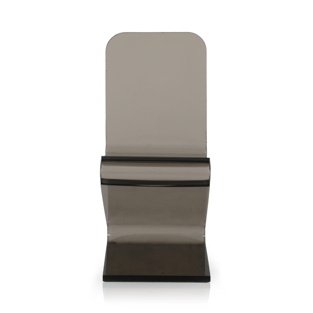 Smokey Lucite Zig Zag Chair