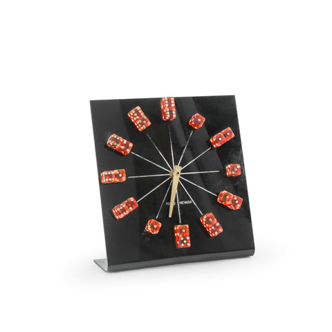 Black Dice Novelty Reno Clock