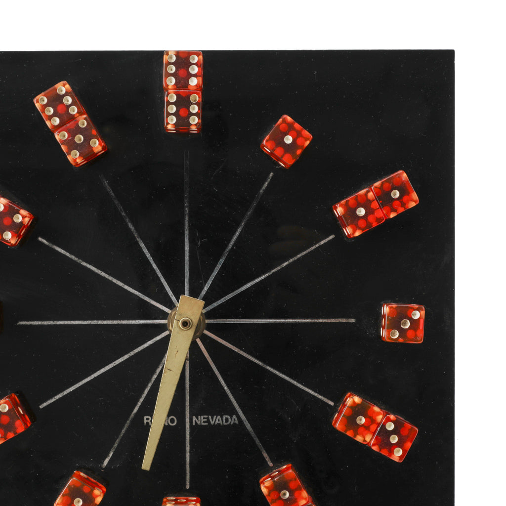 Black Dice Novelty Reno Clock