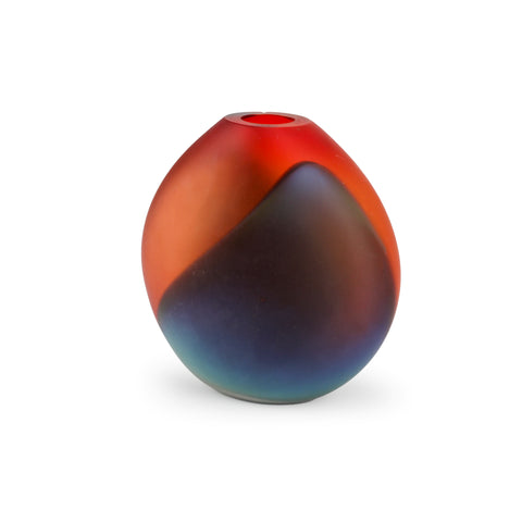 Multi-Colored Glass Ombre Round Vase (A+D)