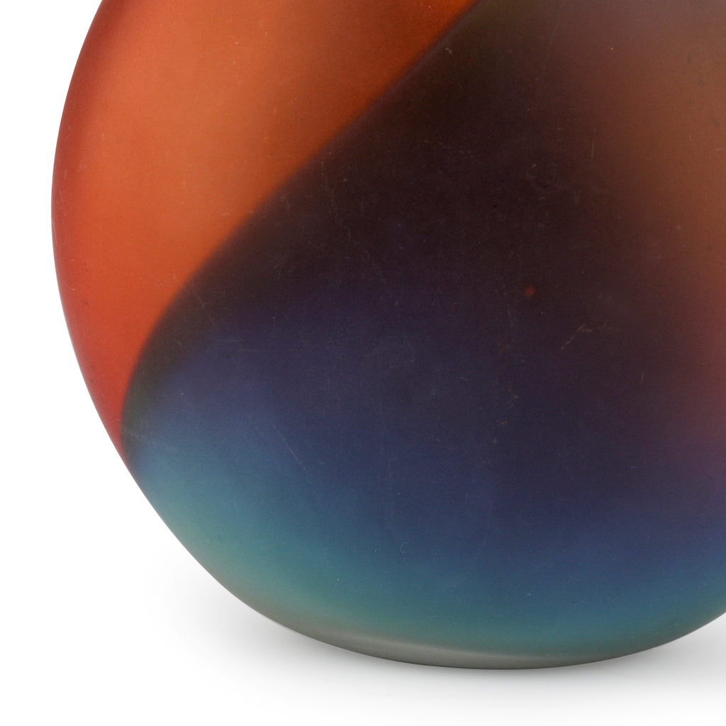 Multi-Colored Glass Ombre Round Vase (A+D)