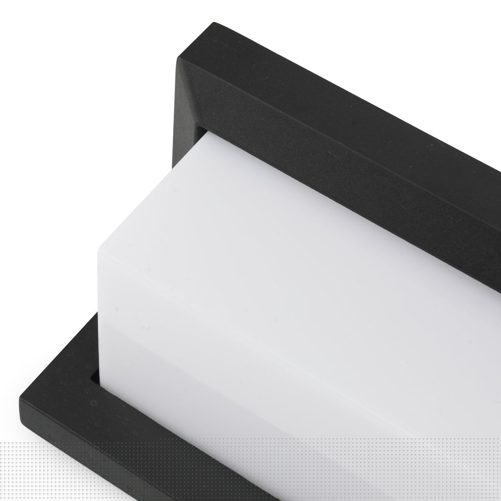 Rectangular Black / Acrylic Wall Light