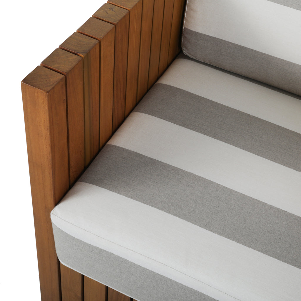 Teak Striped Zen Lounge Chair