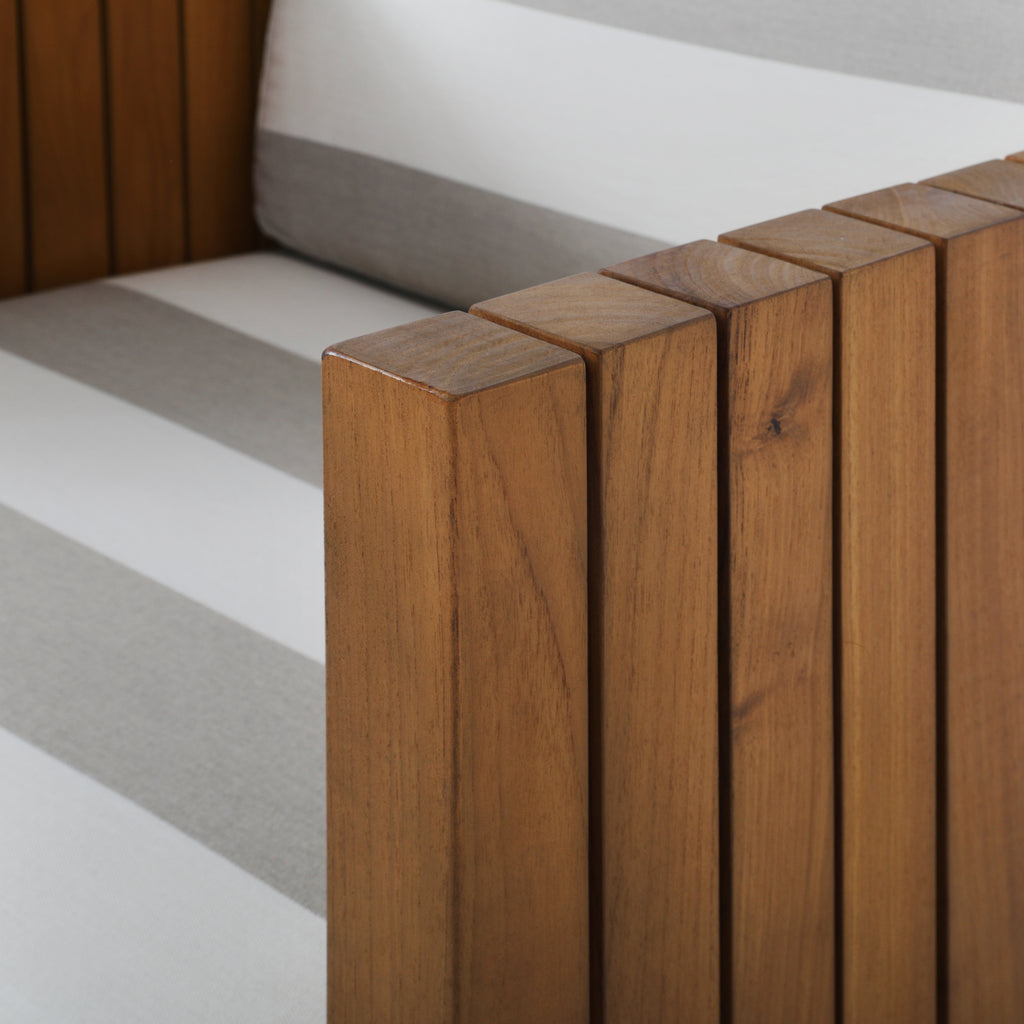 Teak Striped Zen Lounge Chair