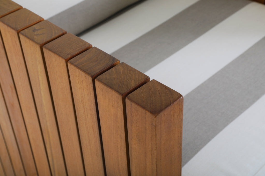 Teak Striped Zen Lounge Chair