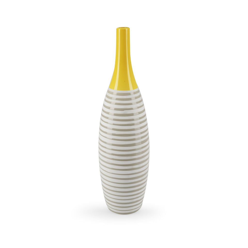 Yellow Tipped Striped Vase (A+D)