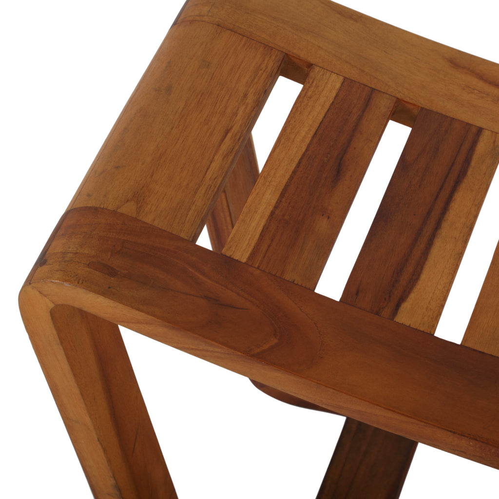 Slatted Small Outdoor Side Table / Bench