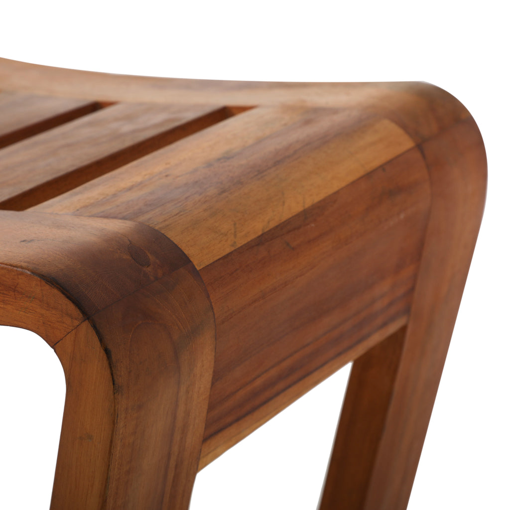 Slatted Small Outdoor Side Table / Bench