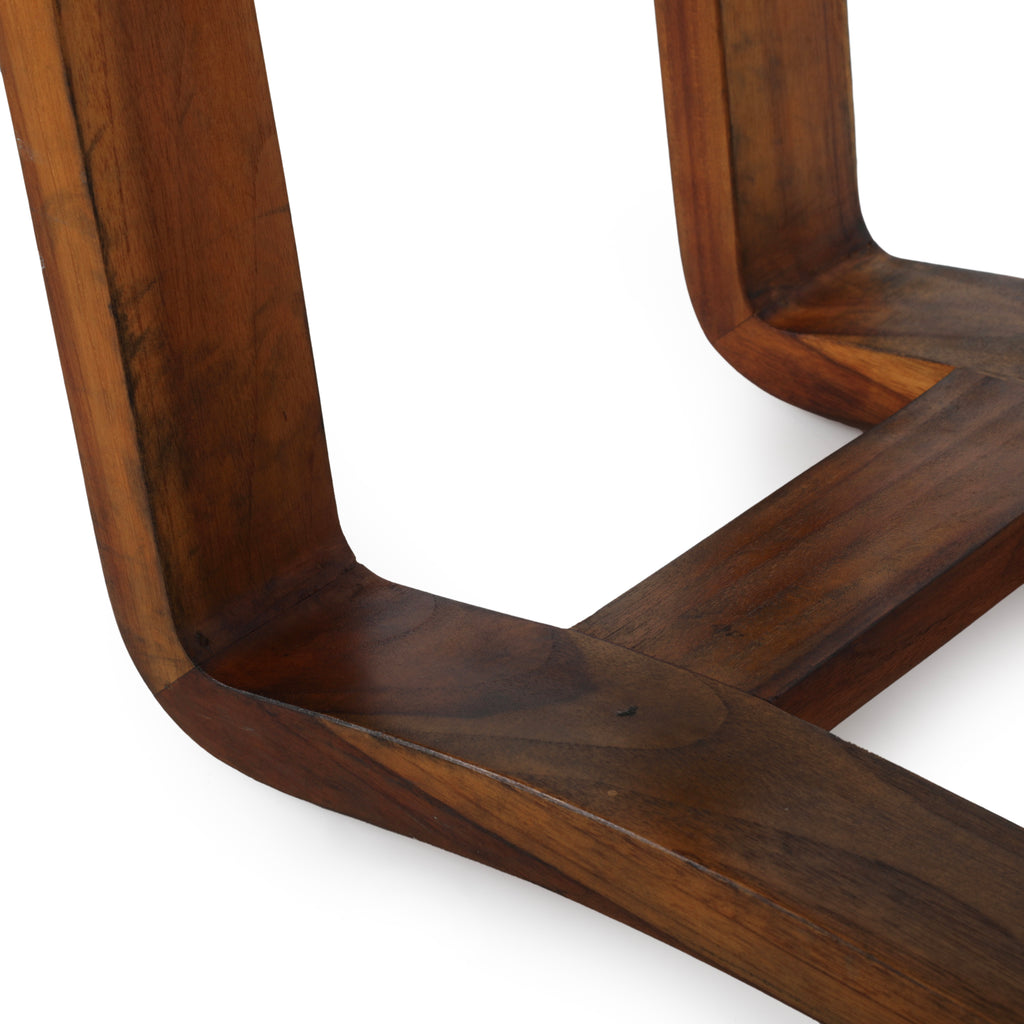 Slatted Small Outdoor Side Table / Bench