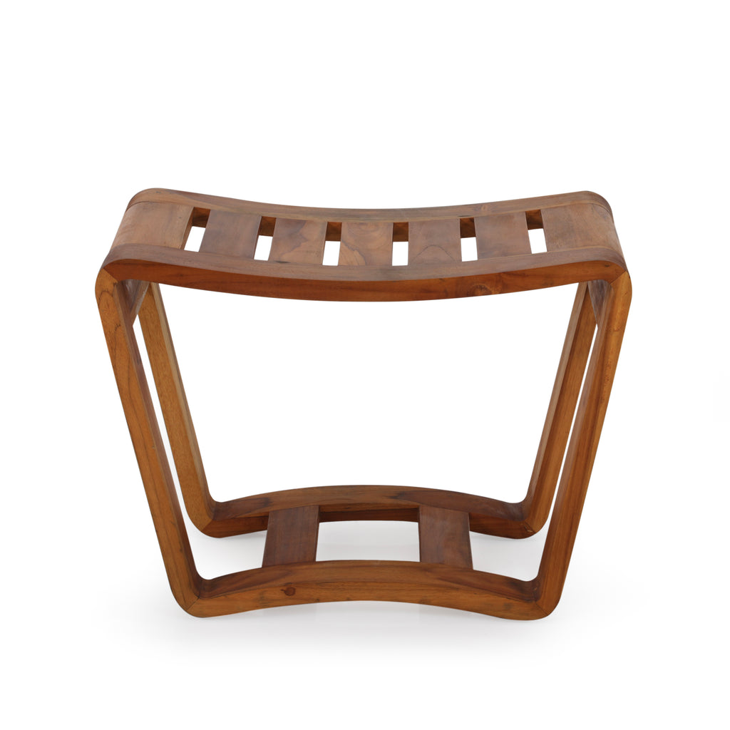 Slatted Small Outdoor Side Table / Bench