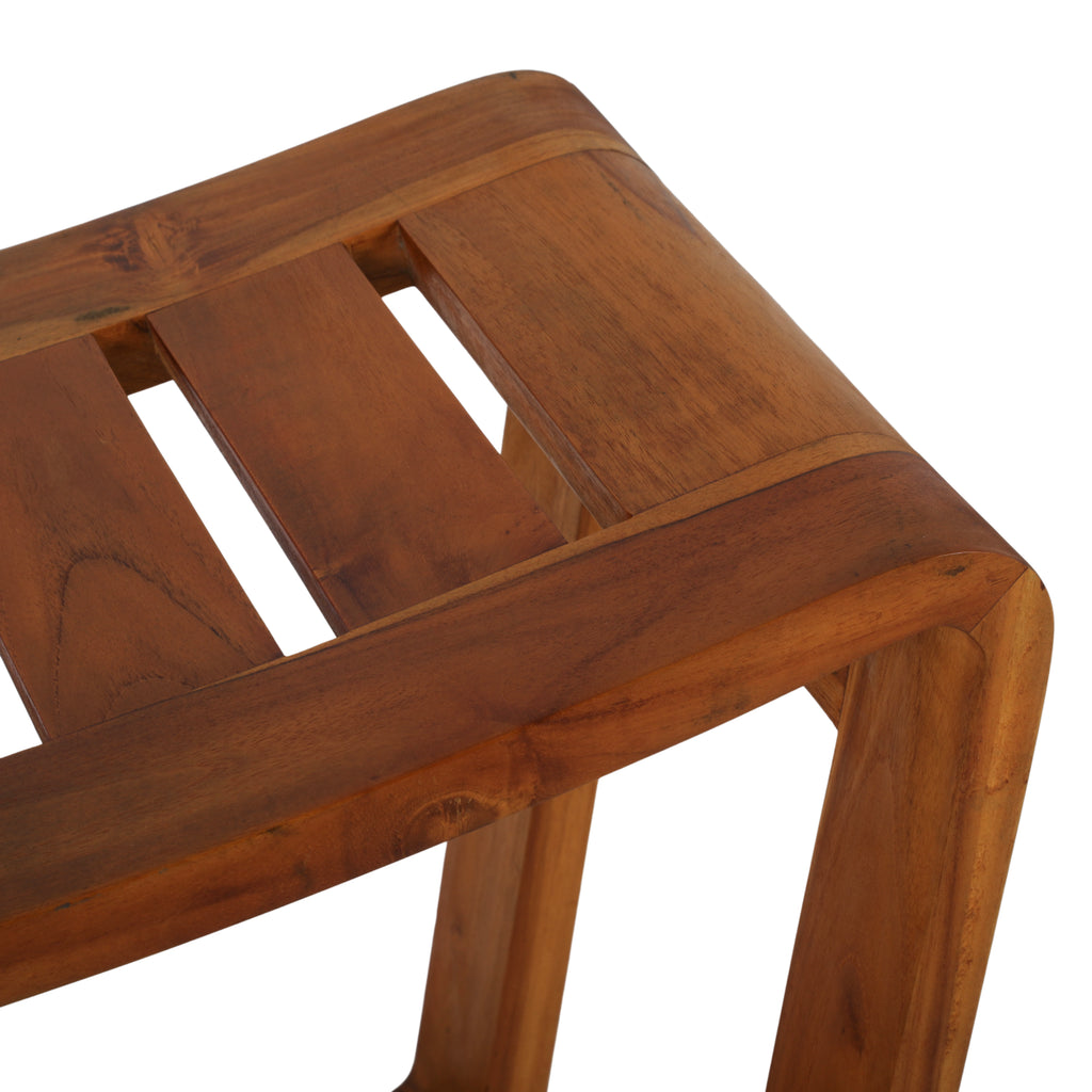 Slatted Small Outdoor Side Table / Bench