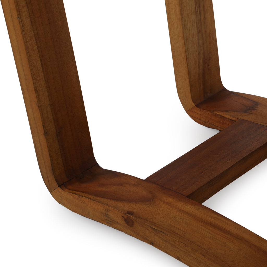 Slatted Small Outdoor Side Table / Bench