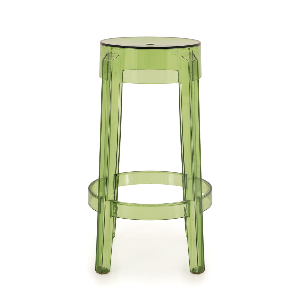 Green Lucite Kartell Ghost Stool