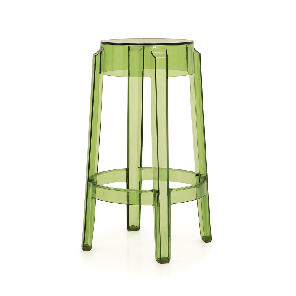 Green Lucite Kartell Ghost Stool
