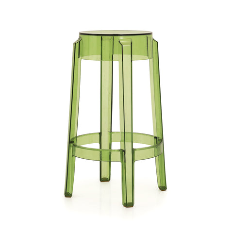 Green Lucite Kartell Ghost Stool