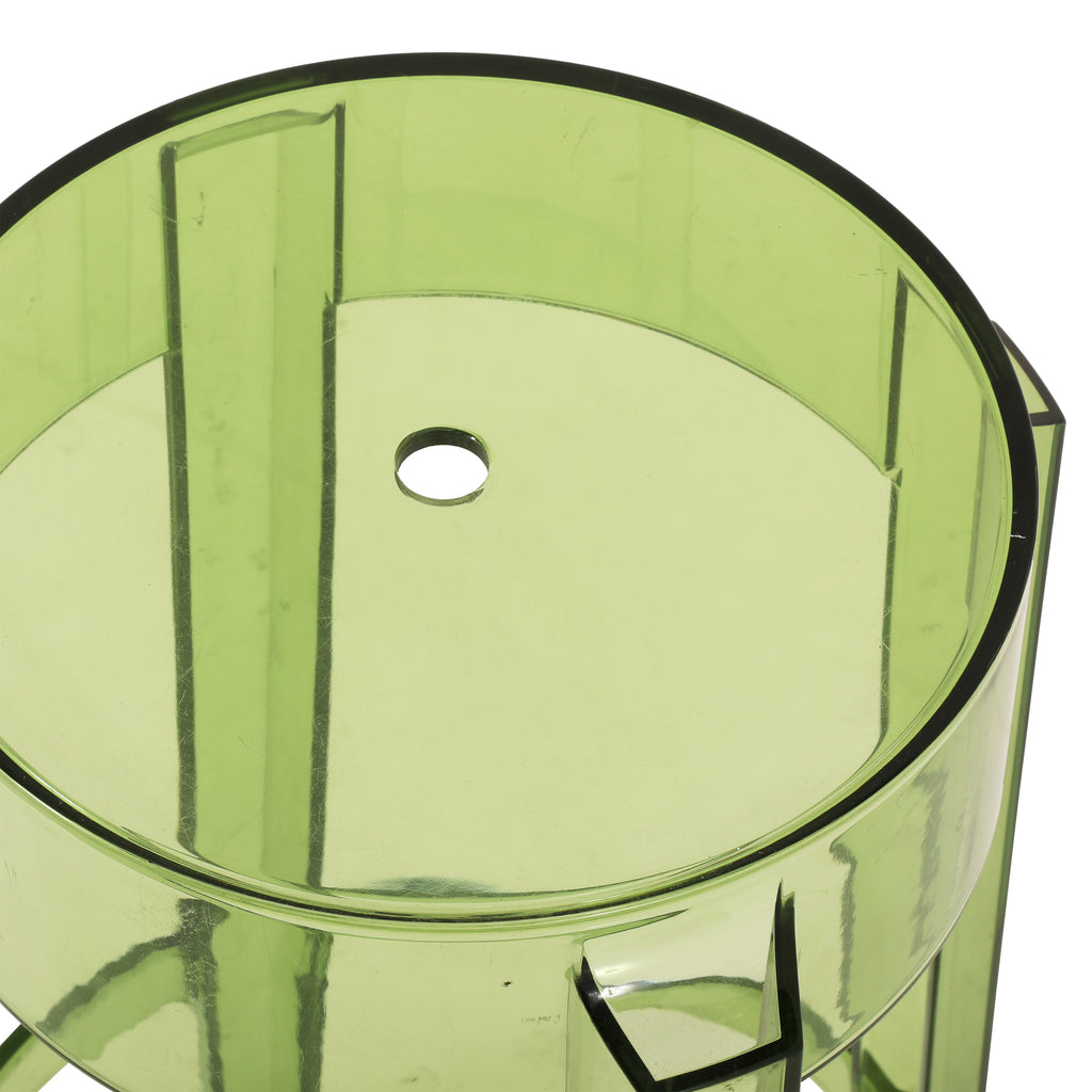 Green Lucite Kartell Ghost Stool