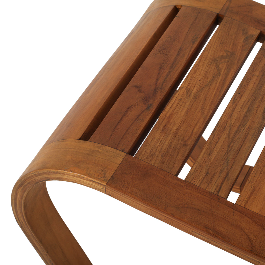 Slatted Long Outdoor Side Table / Bench