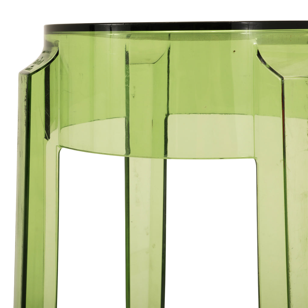 Green Lucite Kartell Ghost Stool