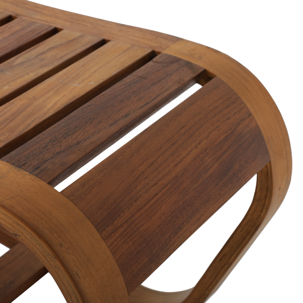 Slatted Long Outdoor Side Table / Bench