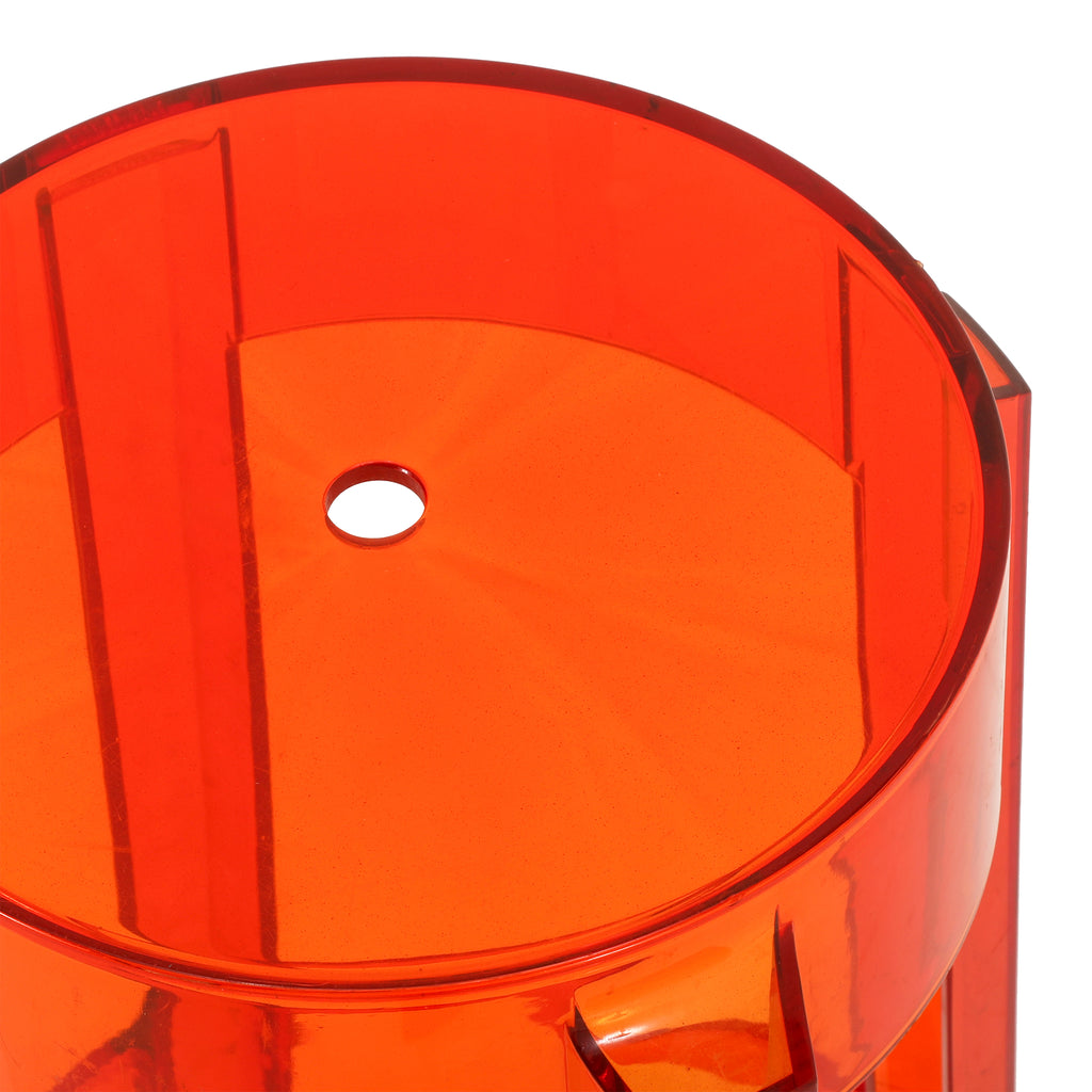 Orange Lucite Kartell Ghost Stool