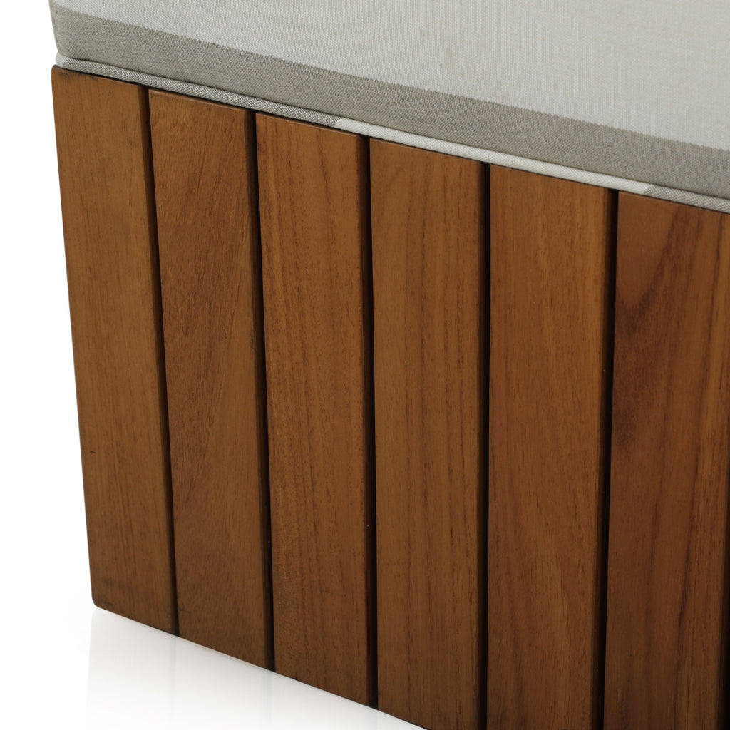 Teak Striped Zen Lounge Ottoman