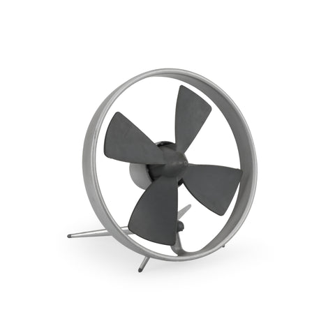Grey Metal Desk Fan