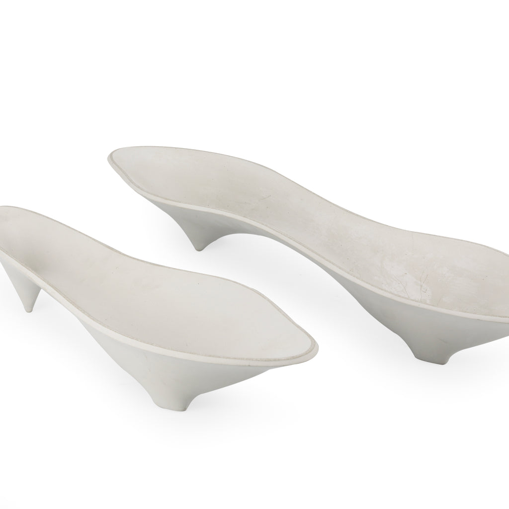 Abstract White Decorative Bowl (A+D)