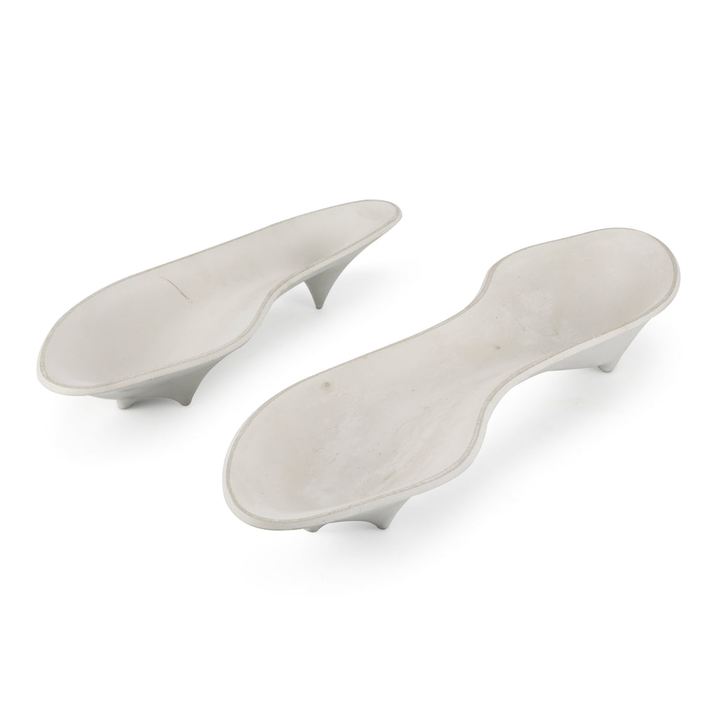 Large Abstract White Decorative Bowl (A+D)