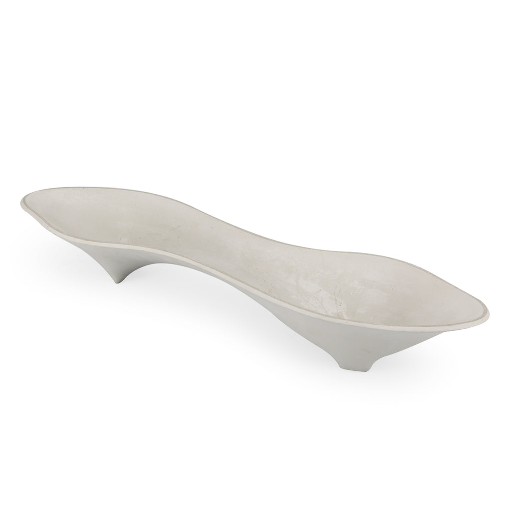 Large Abstract White Decorative Bowl (A+D)