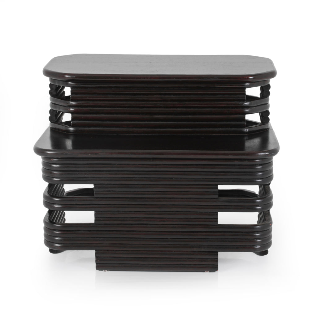 Black 2-Tier Side Table
