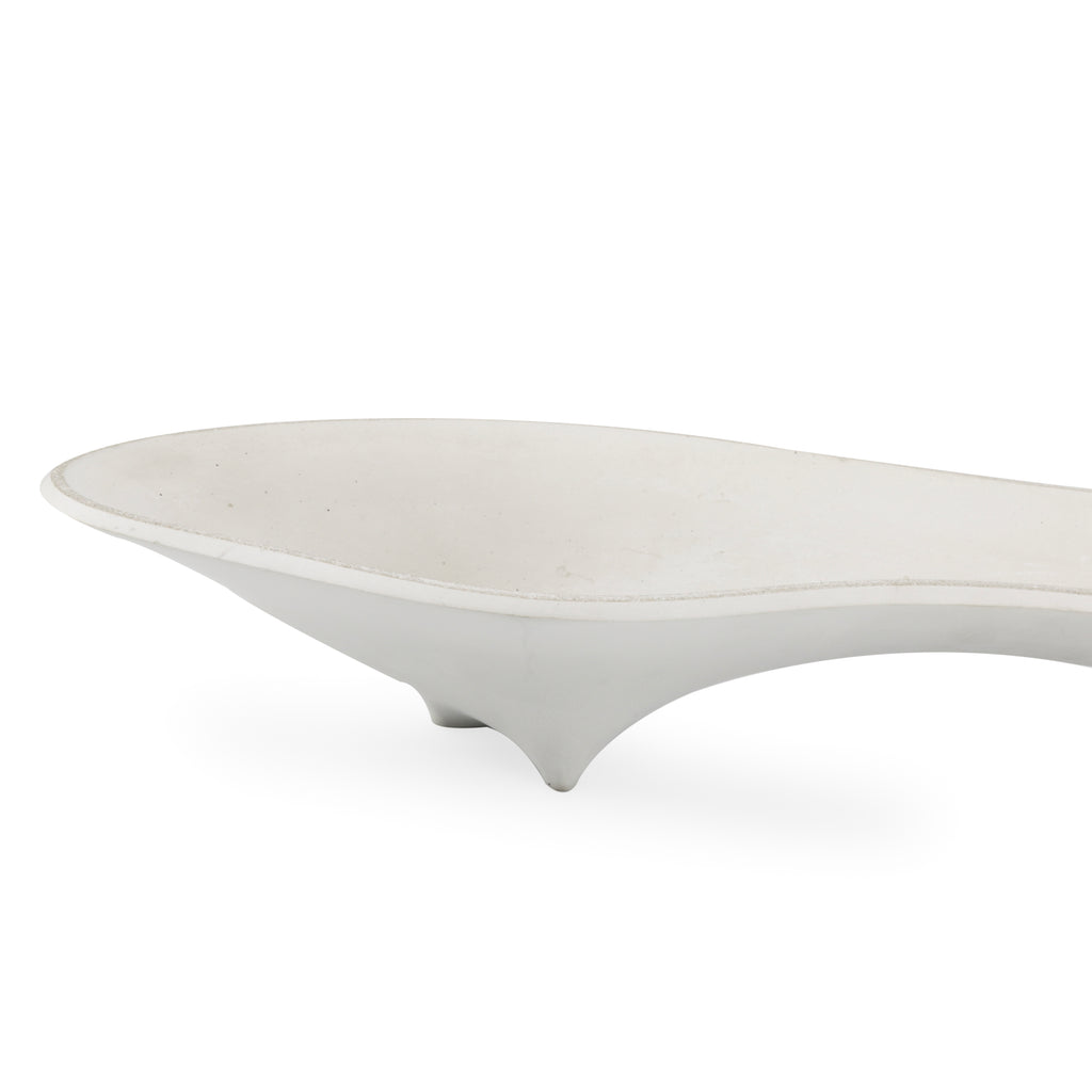 Large Abstract White Decorative Bowl (A+D)