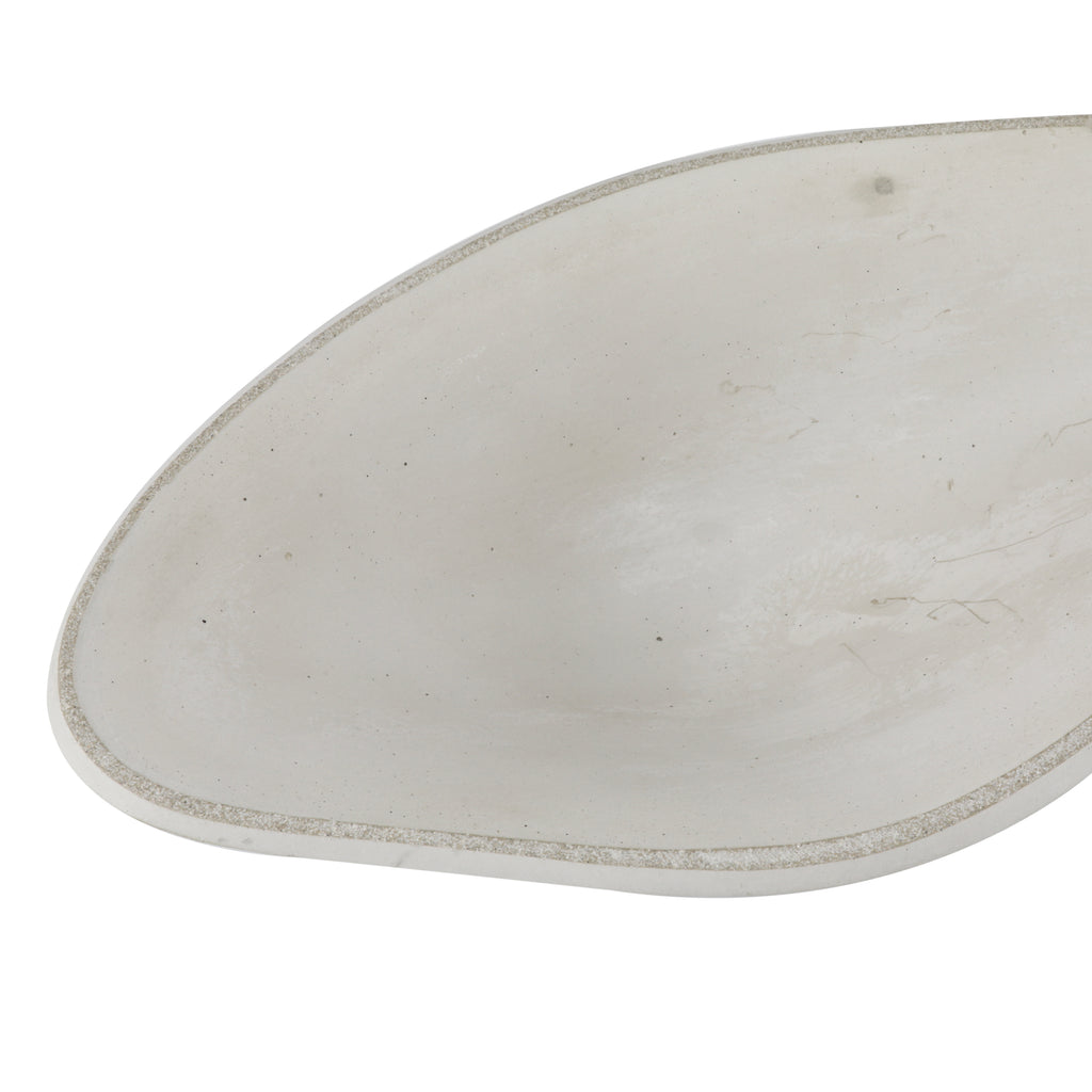Large Abstract White Decorative Bowl (A+D)