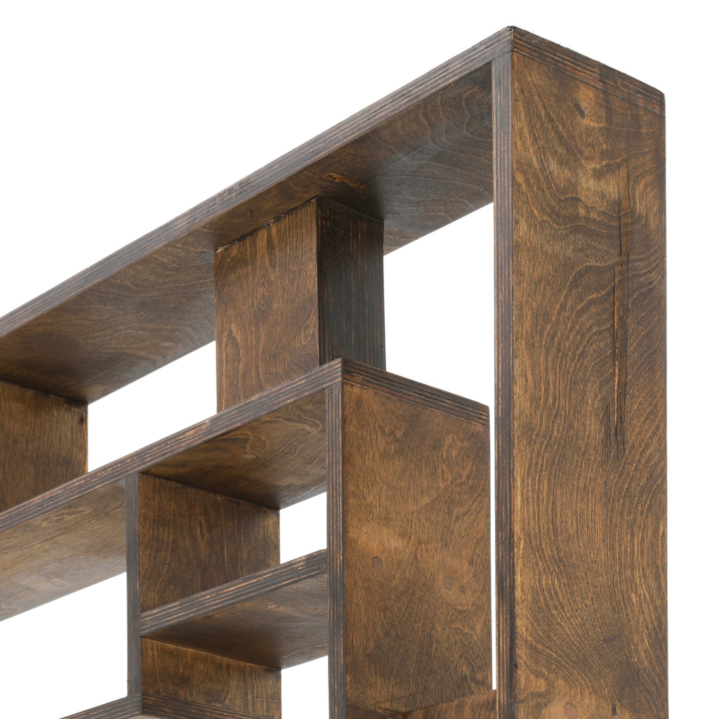 Stained Wood Screen Room Divider
