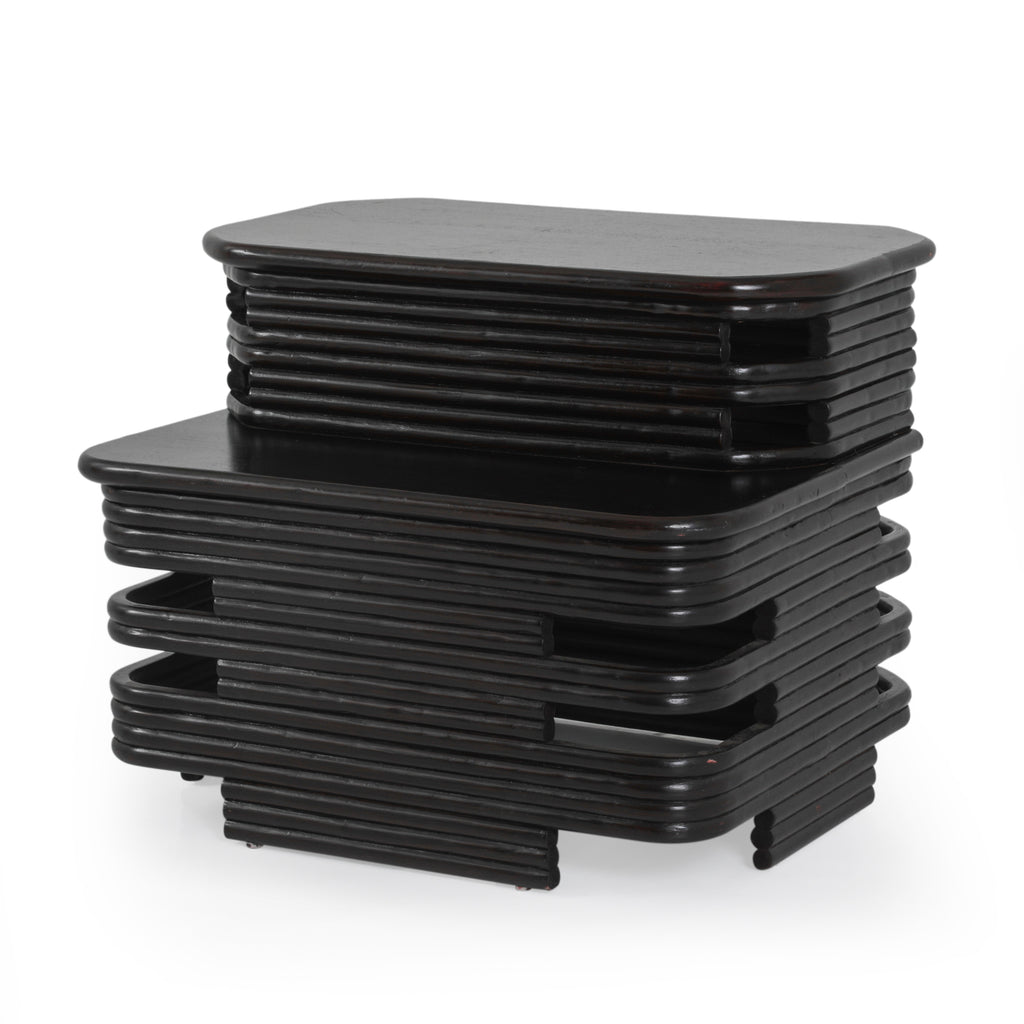 Black 2-Tier Side Table