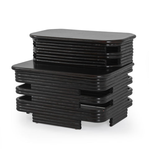 Black 2-Tier Side Table
