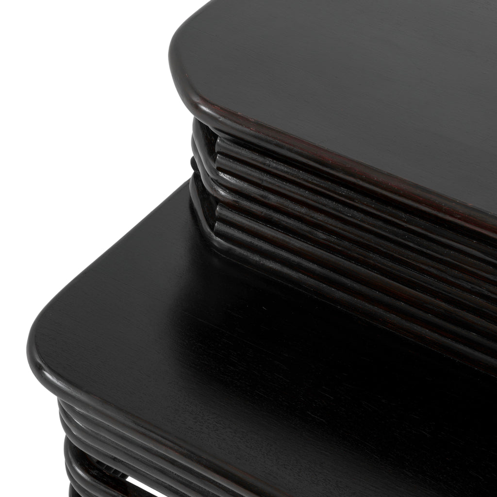 Black 2-Tier Side Table