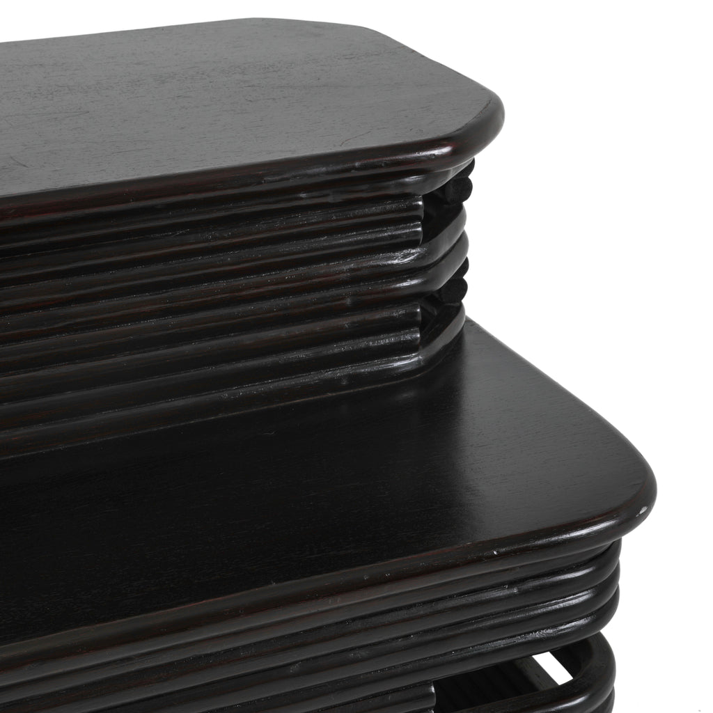 Black 2-Tier Side Table