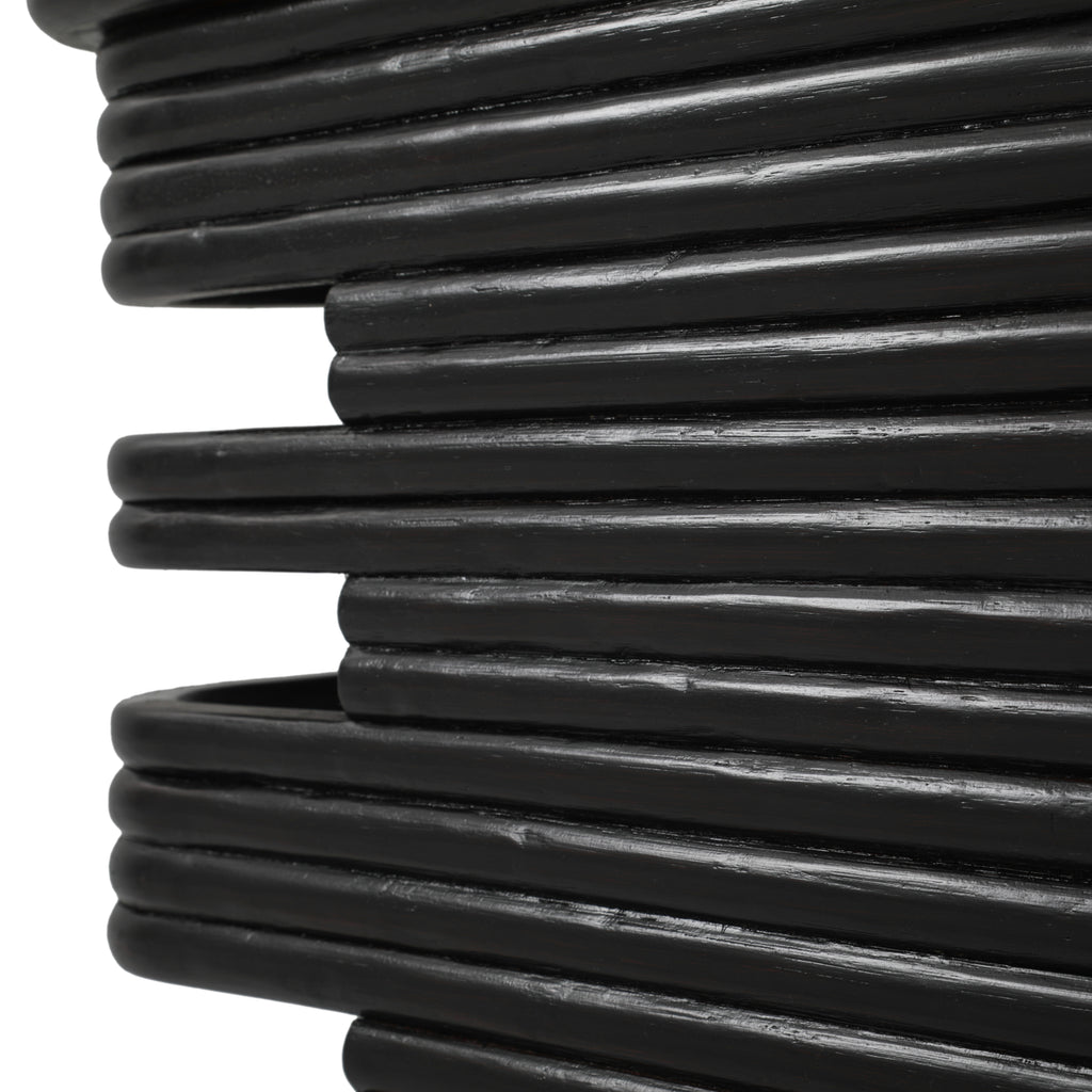 Black 2-Tier Side Table