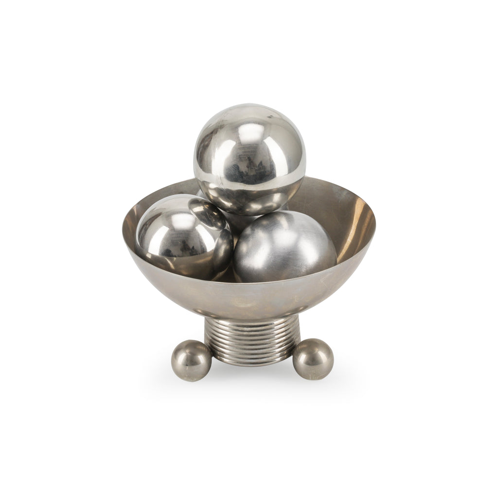 Chrome Bowl with Ribbed Base (A+D)
