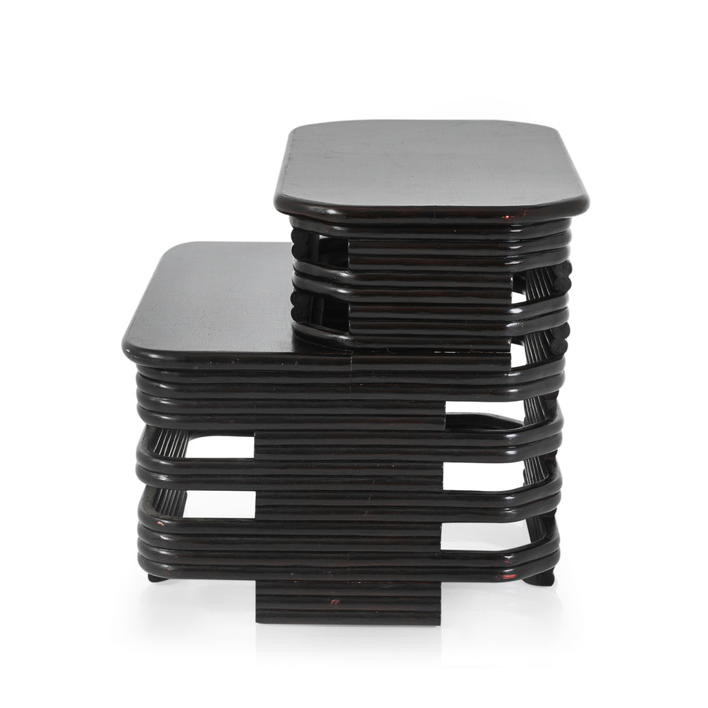 Black 2-Tier Side Table
