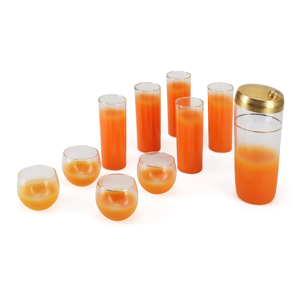 Orange and Gold Shaker Glass