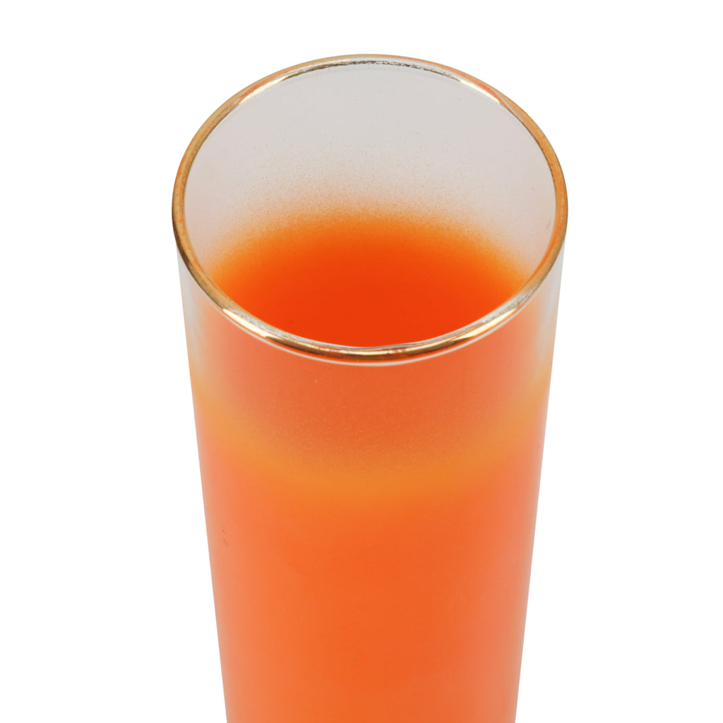 Orange and Gold Highball Glass