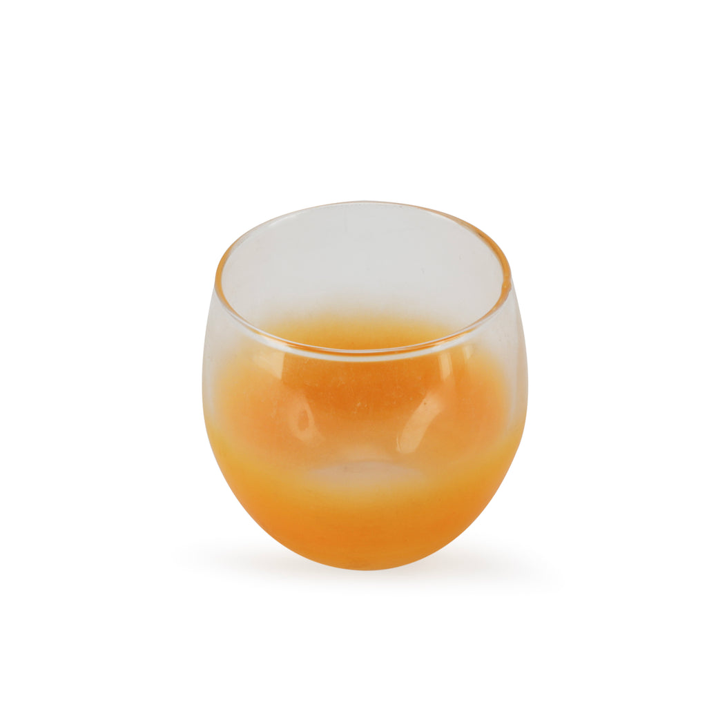 Orange and Gold Tumbler Glass