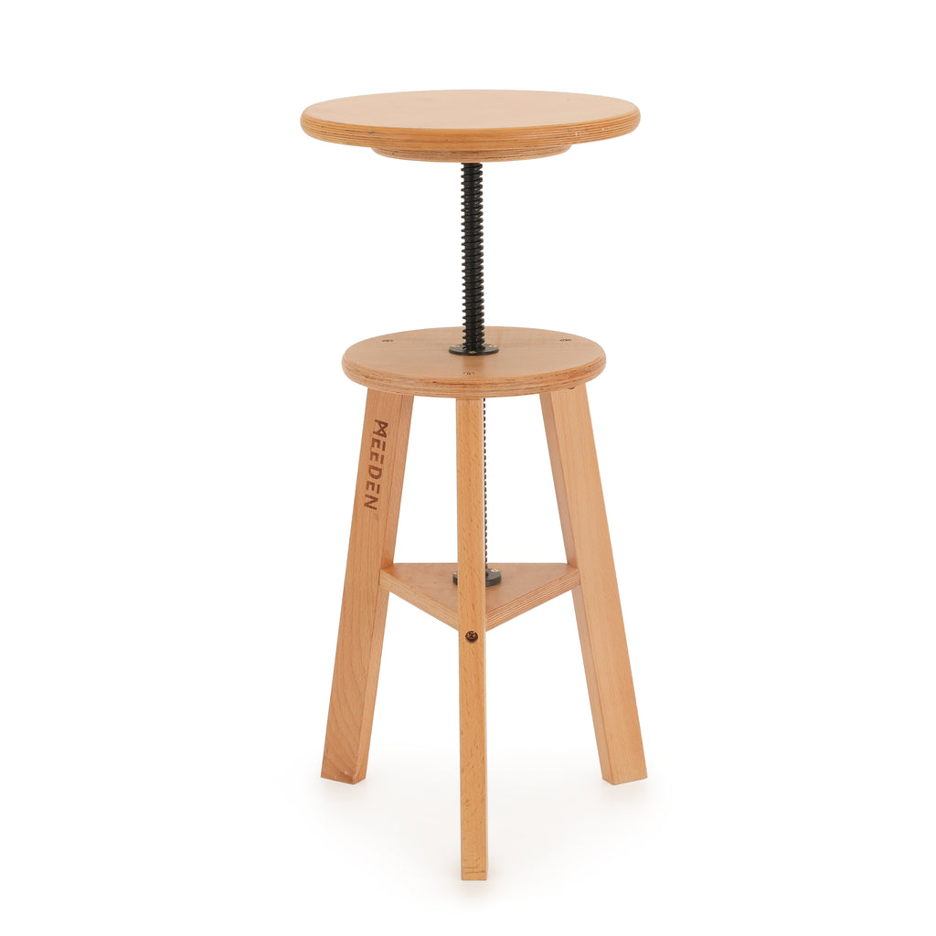 Light Wood Adjustable Meeden Stool