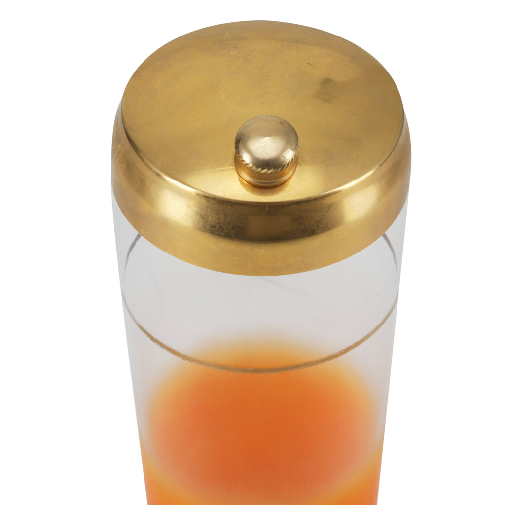 Orange and Gold Shaker Glass