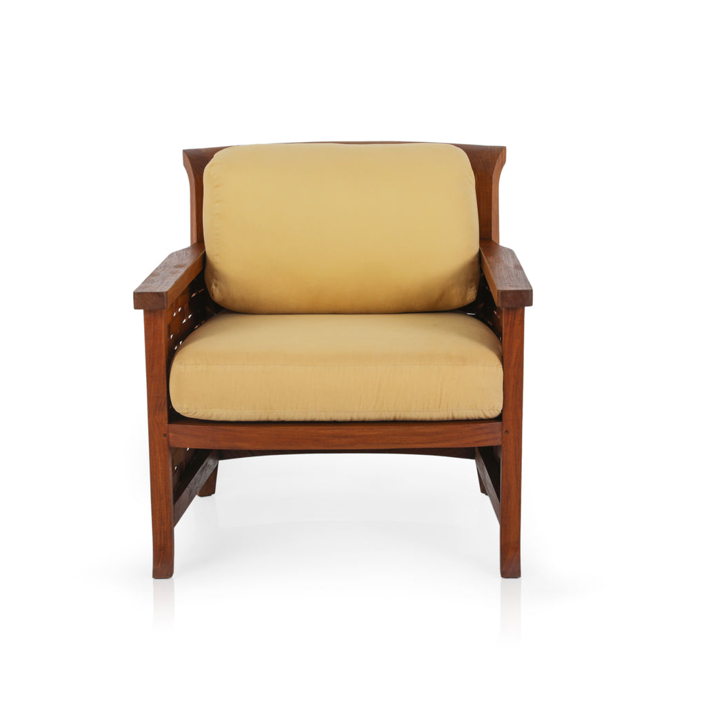 Woven Wood Outdoor Arm Chair