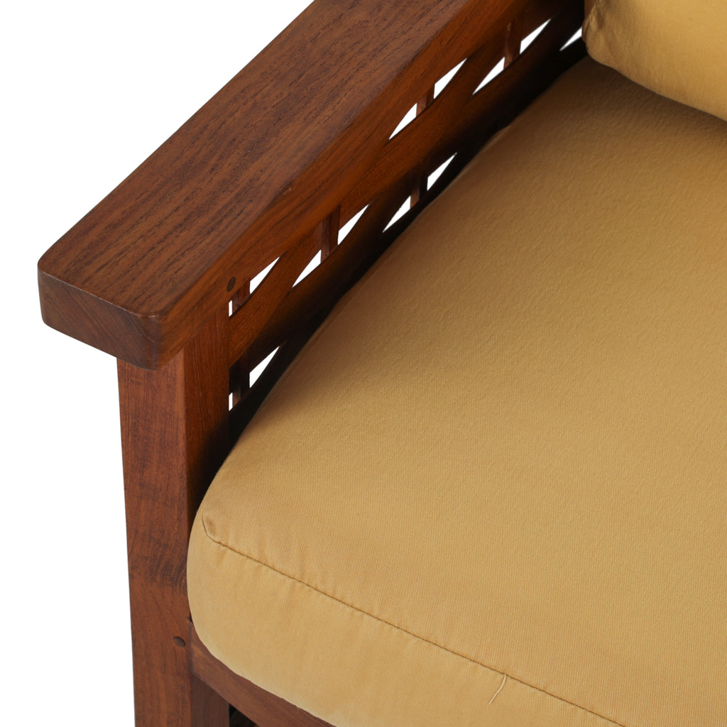 Woven Wood Outdoor Arm Chair
